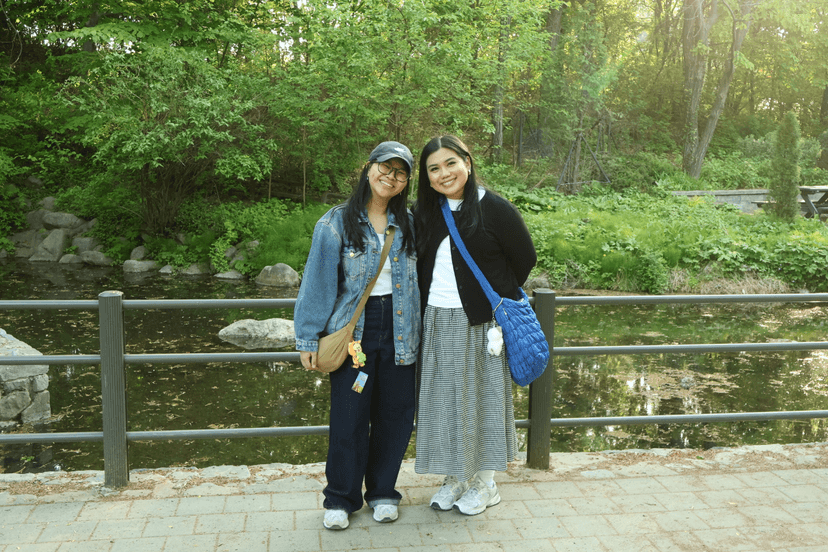 Ro and Lara smiling together